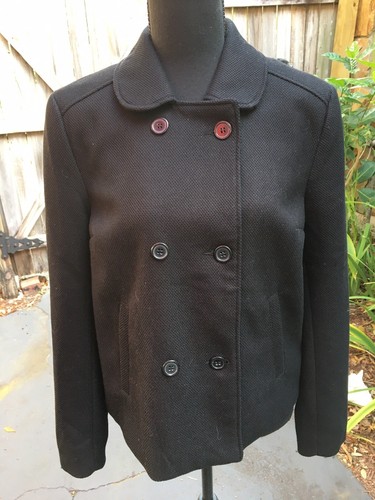 VETEMENTS Giacca corta doppiopetto misto poliestere nero diviso taglia 8