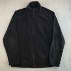 Banana Republic Jacket Men's XL Black Full Zip Mock Neck Fleece Logo Pockets