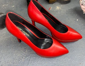 Saint Laurent Red Platform Heel Size 35 - Picture 1 of 11