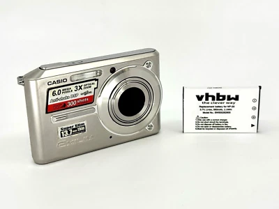 Casio Exilim EX-S600 6.0MP Digital Camera - Silver - Tested - Image 1 of 4