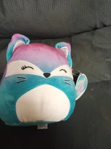 ORIGINAL Squishmallow Vickie the Fox rosa blau 8"" bis 9"" Plüschtier - Bild 1 von 4