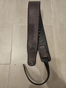 3" Levys Leathers gepolsterter Gitarrengurt aus Kleidungsstück Leder verstellbar - Bild 1 von 8