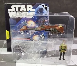 Star Wars Micro Galaxy Squadron Series 4 Luke Skywalker Speeder Bike Endor - Picture 1 of 3