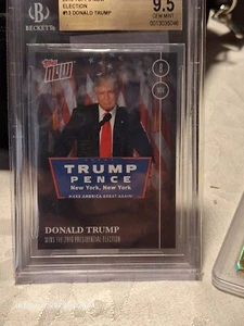 2016 Topps Now Election #16-13, Arrest Card, $2, Gold 9.5 President Donald Trump - Picture 1 of 17