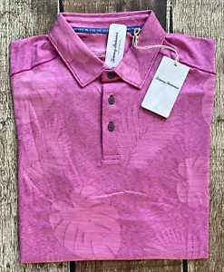 TOMMY BAHAMA ISLANDZONE DELRAY FROND POLO PINK VERY BERRY MENS LARGE NEW $110 - Picture 1 of 9