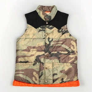 Birdwell Beach Britches Canyon Vest Puffer Jacket Woodland Camo Full Zip - Picture 1 of 7