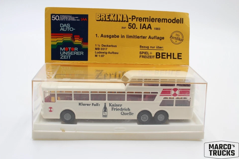Brekina MB Mercedes O 317 una cubierta y media "Kaiser Friedrich Source" 1:87 / Foto 1 de 1