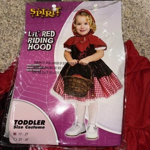 Reg $26.99 Spirit Lil' Red Riding Hood Girls Size 1T - 2T Halloween Costume - Picture 1 of 4