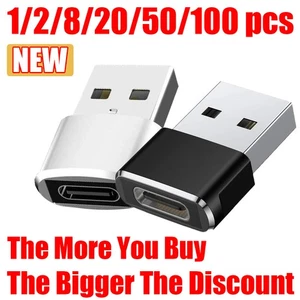 NEU USB C 3.1 Typ C Buchse auf USB 3.0 Typ A Stecker Port Konverter Adapter SET - Bild 1 von 8