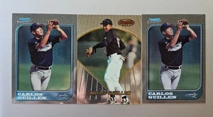 Carlos Guillen 3 Card Rookie Lot 1997 Bow Chrome RC #146 (2) / 1996 Bow Best RC - Picture 1 of 3