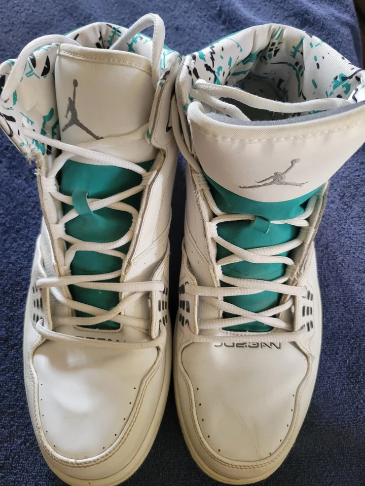 Zapatos de baloncesto Nike Jordan 1 Flight para hombre blancos/verdes talla 13 Foto 1 de 4