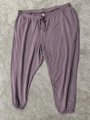 Pantalones deportivos Madewell talla grande morados bolsillos con cordón 4X modales Foto 1 de 4