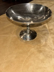 Valero E.P.8 Sterling Silver stemmed Compote with Grapes 5 3/4 Hand Wrought - Picture 1 of 8