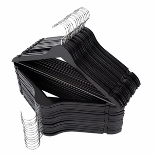 Solid Wooden Hangers 30 Pack, Wood Suit Hangers with Extra Smooth Finish, Pre... - Picture 1 of 8