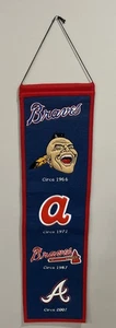 Nuevo con etiquetas Atlanta Braves Winning Streak bordado Heritage Banner MLB Cooperstown - Imagen 1 de 6