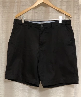 NeW Croft Barrow Men’s 36x8 Golf Expandable Stretch Light Chino Black Shorts - Image 1 of 4