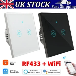 Tuya WiFi Touch Smart Light Switch NO Neutral Wire Required - UK 1 / 2 /3 Gang ) - Picture 1 of 24