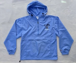 Champion Villanova Wildcats Packable Pullover Windbreaker Unisex Size M Blue - Picture 1 of 9