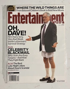 Entertainment Weekly Oct 2009 David Letterman Oh Dave Late Night MINT - NO LABEL - Picture 1 of 1
