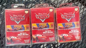 3 Disney Pixar Cars Wall Border Room Decor 5 Yd. Self Stick Roll I AM SPEED - Picture 1 of 3