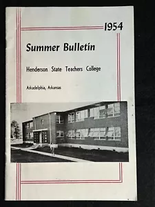 1954 Henderson State Teachers College Universidad verano boletín historia - Imagen 1 de 6