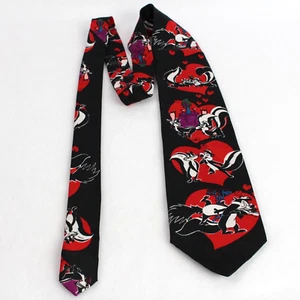 Corbata para hombre Looney Tunes Pepe le Pew Love Heart San Valentín vintage 1995 poliéster - Imagen 1 de 7