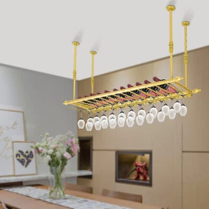 Weinregal Wandmontage Glashalter Bar Küche Weinflasche Kelch Hängeregal - Bild 1 von 21