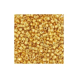 5g Miyuki 11/0 Delica Beads Size 11 24kt Gold Plated DB-0031 (R14) - Picture 1 of 1