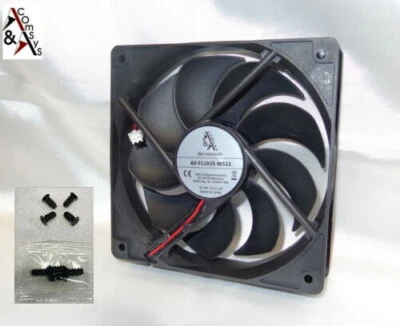 PC Netzteil Lüfter 12cm Fan 120x120x25mm DC 12V sehr leise Kühler 120mm Black - Bild 1 von 4