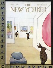 1972 ART GALLERY EASTER BUNNY RABBIT EXHIBIT STEVENSON NEW YORKER COVER FC1710 