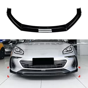 Vivid Black Front Bumper Spoiler Lip Splitter Bodykit For Subaru BRZ 2022-2024 - Foto 1 di 13