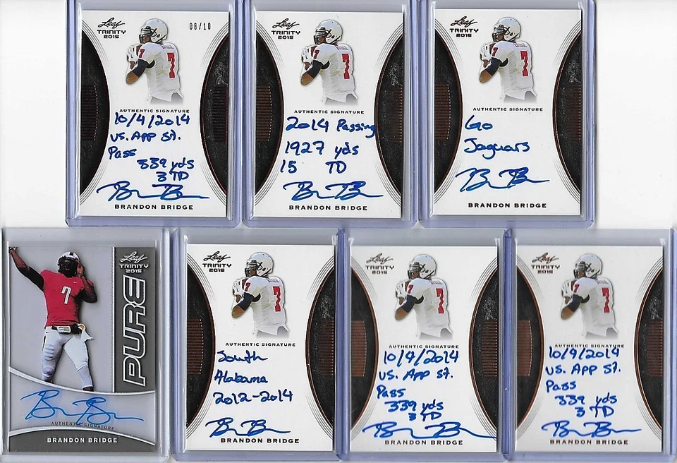 2015 Leaf Trinity Brandon Bridge Bronze Foil Inscription Auto RC "So Bama 12-14" - Image 1 of 1