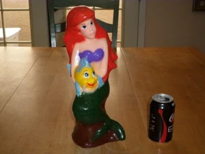 [Disney] Little Mermaid Ariel Statue, Plaster Sculpture / Coin Bank, 14" Tall - Picture 1 of 10