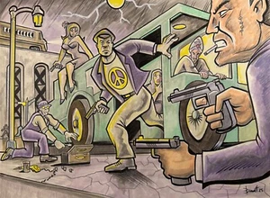 STREET AMBUSH ** MIKE BENNETT'S ORIGINAL ART (2025) 02/24/25 - Picture 1 of 1