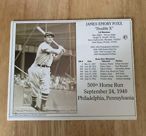 Jimmie Foxx Athletics Red Sox Cubs Licensed 8x10 Photo File 500th Home Run - Picture 1 of 3