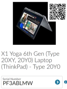 Lenovo ThinkPad X1 Yoga 6th Gen 14" Laptop / 1TB / 32GB / Intel i7 / WNTY - Picture 1 of 15