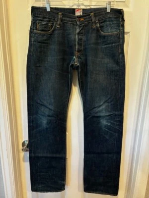 RARE $879 PRPS JAPAN P49P03B2 81/250 LIMITED SELVEDGE BARRACUDA JEANS 34 W35X34L - Image 1 of 4