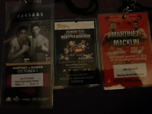 THREE 3 Sergio Martinez Press Passes! Macklin Dzinziruk Barker Argentina boxing - Picture 1 of 10