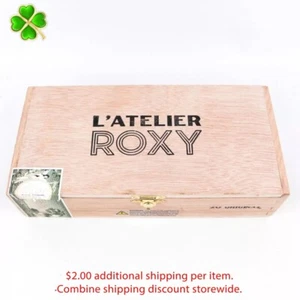 L'Atelier Roxy Original Empty Wood Cigar Box 8.5" x 4" x 2" - Picture 1 of 12