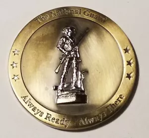 Medalla de bronce militar vintage de la Guardia Nacional "Siempre lista siempre allí" - Imagen 1 de 7