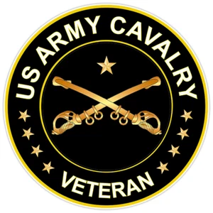 US Army Cavalry Veteran Bumper Sticker Military Vinyl Soldier Decal 5" - Bild 1 von 3