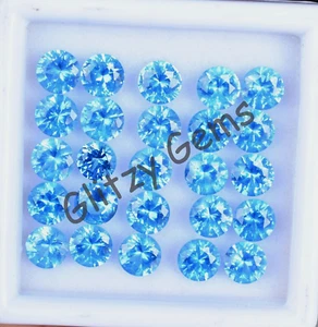 Natural Namibia Jeremejevite 25 Pcs Round Certified 5.30 mm Loose Gemstone - Picture 1 of 8