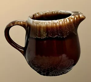 McCoy Brown Drip Glaze Creamer/Small Pitcher with Handle & Drip-free Spout 1950s - Picture 1 of 22