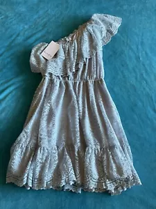 LOVE FIRE ~ NWT Blue Off the Shoulder One Shoulder Lace Dress ~ Size SMALL S - Picture 1 of 4