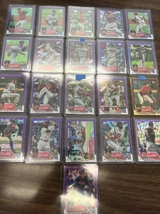 2023 Topps Atlanta Braves FULL Purple /799 Team Set Series 2 & Update 21 Cards - Picture 1 of 1