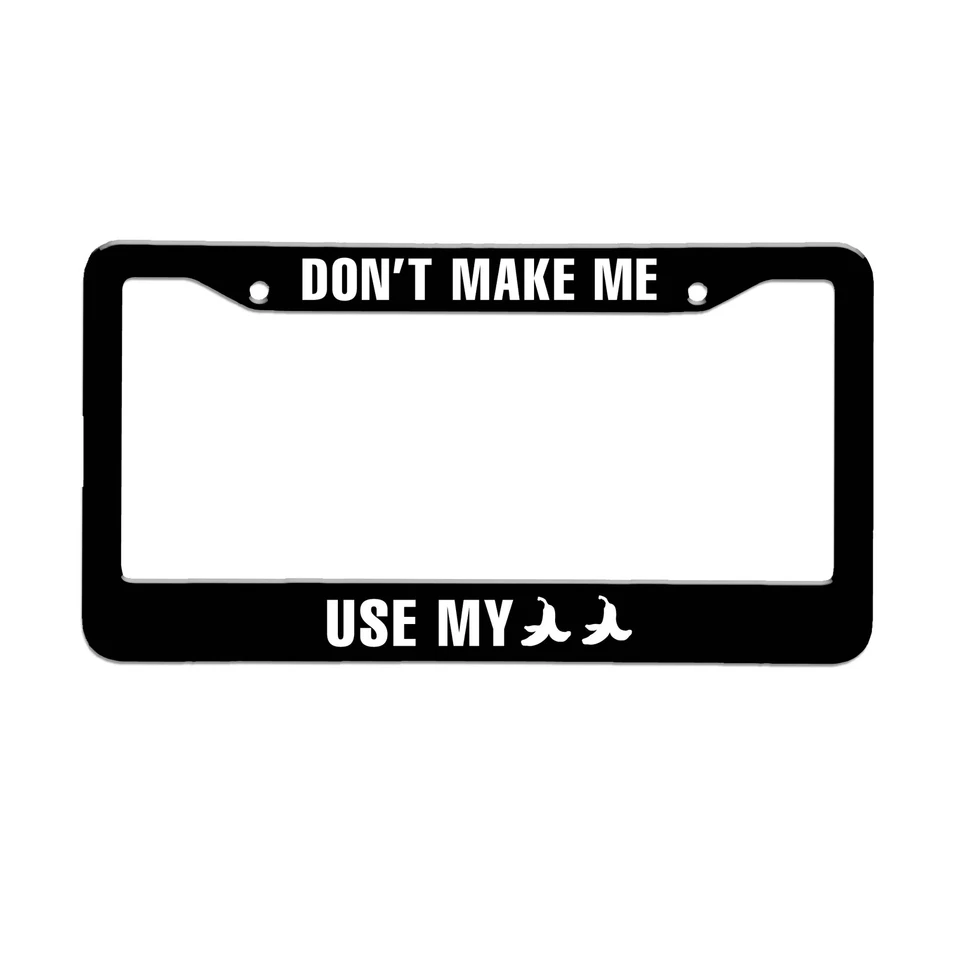 Don't make me use my bananas plate frame 汽车贴花,车牌盖 — 第 1/1 张图片