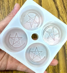 Silicone pentagram star Tealight candle Mold chakra candles Wax Melt - Picture 1 of 9