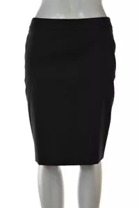Falda para mujer Escada, talla 34, negra, lisa, lápiz hasta la rodilla, algodón carrera - Imagen 1 de 5