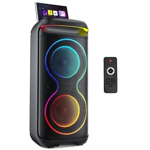 Speaker, Big Bluetooth Speaker with DJ Lights, Portable Large Outdoor Speakers W - Picture 1 of 12