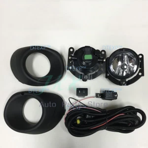 Black Bumper Bezel Fog Lamp Light &Wiring Kit For Mitsubishi Outlande 2013-15 k - Picture 1 of 10